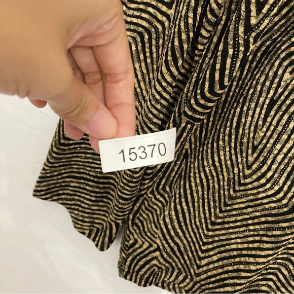 JM Collection Black Tan Abstract Print Stretch Layered Long Sleeve Top XL - Picture 11 of 11